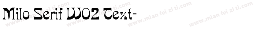 Milo Serif W02 Text字体转换